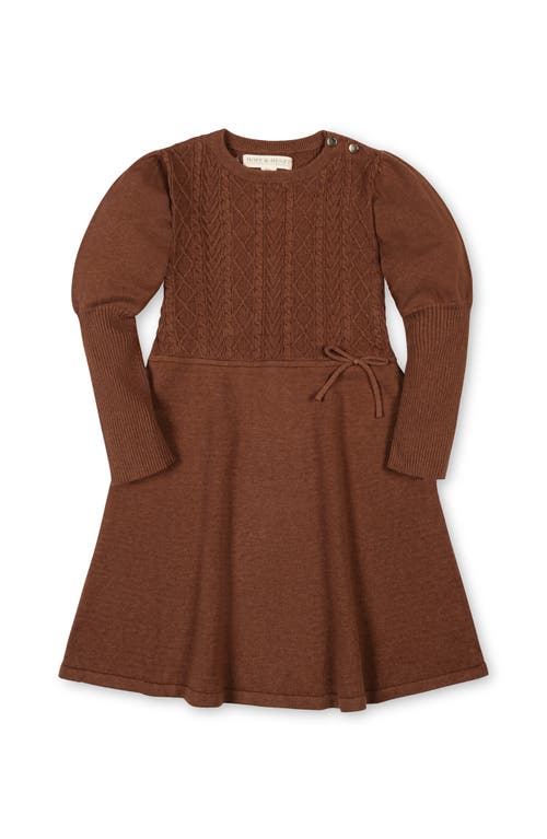 Hope & Henry Hope & Henry Kids' Organic Long Sleeve Cable Bodice Sweater Dress