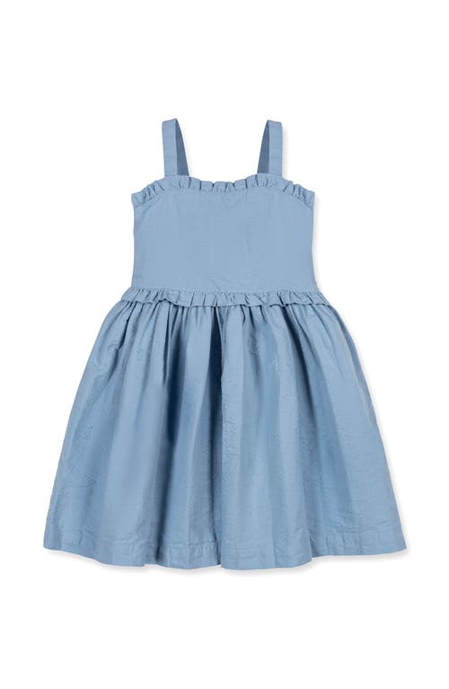 Hope & Henry Hope & Henry Kids' Organic Ruffle Edge Seersucker Apron Dress