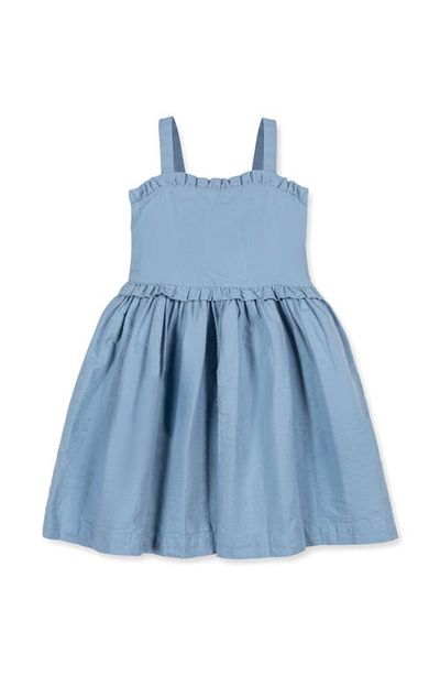 Hope & Henry Hope & Henry Kids' Organic Ruffle Edge Seersucker Apron Dress