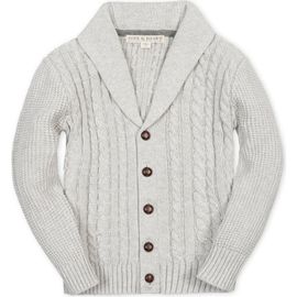 Hope & Henry Hope & Henry Kids' Organic Shawl Collar Cable Sweater Cardigan