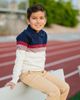 Hope & Henry Hope & Henry Kids' Organic Shawl Collar Cable Sweater with Elbow Patches - 2