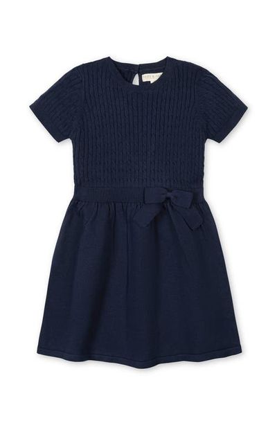 Hope & Henry Hope & Henry Kids' Organic Short Sleeve Cable Sweater Dress