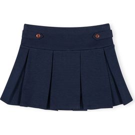 Hope & Henry Hope & Henry Kids' Ponte Pleated Button Tab Skort