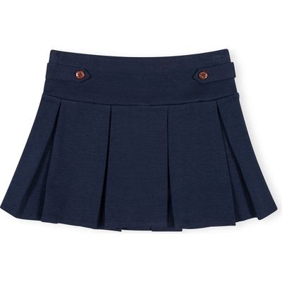 Hope & Henry Hope & Henry Kids' Ponte Pleated Button Tab Skort