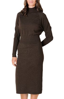 Hope & Henry Hope & Henry Mock Neck Dolman Sleeve Sweater Dress