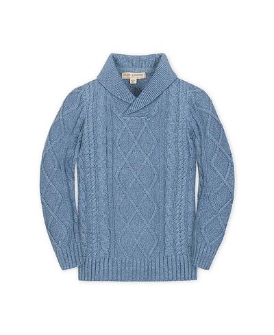 Hope & Henry Hope & Henry Organic Long Sleeve Shawl Collar Cable Sweater