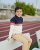 Hope & Henry Hope & Henry Organic Long Sleeve Striped Shawl Collar Sweater - 2