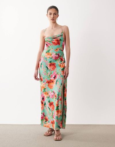 hope and ivy green floral dress & GL-07.24.26