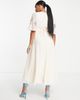 Hope & Ivy Maternity Hope & Ivy Maternity Carmen embroidered dress in cream-White - 2