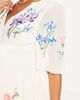 Hope & Ivy Maternity Hope & Ivy Maternity Carmen embroidered dress in cream-White - 3
