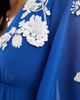 Hope & Ivy Maternity Hope & Ivy Maternity plunge front embellished maxi dress in blue - 2