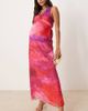 Hope & Ivy Maternity Hope & Ivy Maternity v-neck maxi dress with tie back in pink print - 1