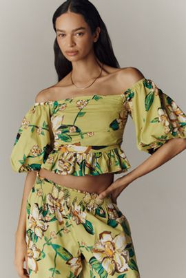 Hope for Flowers by Tracy Reese Cotton Off-Shoulder Top