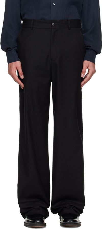 HOPE HOPE Black Straight-Fit Trousers