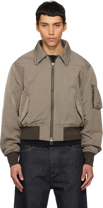 HOPE HOPE Brown Camp Bomber Jacket