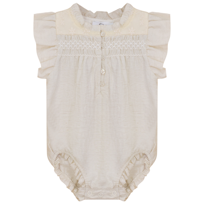 Hopscotch Script Hopscotch Script Woven Crinkle Bubble with Sheer Yoke