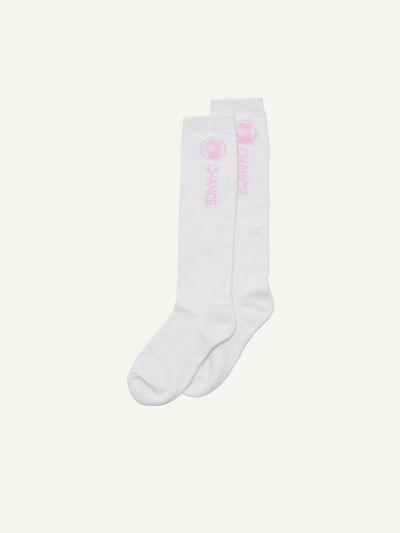 HOTEL SAINT TROPEZ Bonne Chance Micca Knee Socks_White