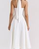 HOUSE OF CB HOUSE OF CB Allena Halter Stretch Cotton Midi Dress - 2