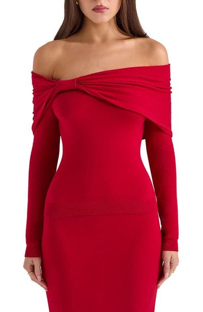 HOUSE OF CB HOUSE OF CB Amaryllis Off the Shoulder Sweater