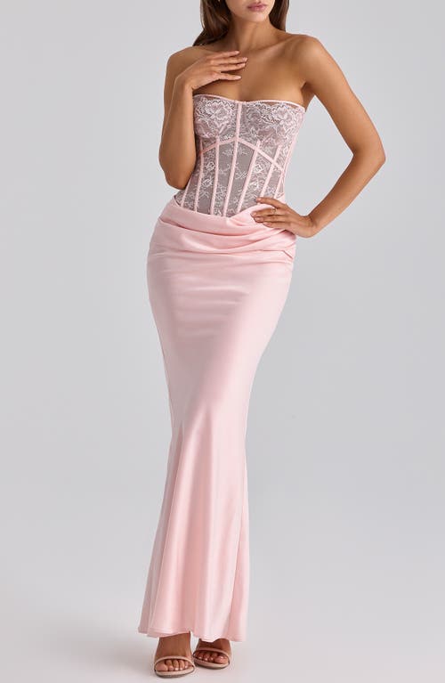 HOUSE OF CB HOUSE OF CB Ayana Strapless Lace & Satin Mermaid Gown