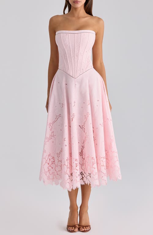 HOUSE OF CB HOUSE OF CB Belissa Strapless Broderie Anglaise Party Dress