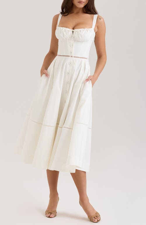 HOUSE OF CB HOUSE OF CB Chiarina Stretch Cotton Midi Sundress