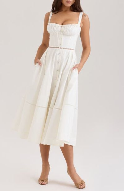 HOUSE OF CB HOUSE OF CB Chiarina Stretch Cotton Midi Sundress