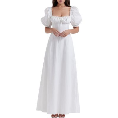 HOUSE OF CB HOUSE OF CB Felizia Floral Puff Sleeve Maxi Dress