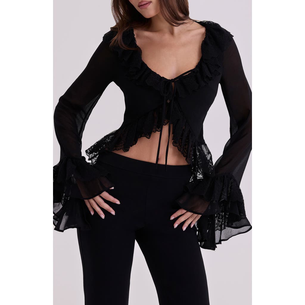 HOUSE OF CB HOUSE OF CB Goya Ruffle Lace Trim Top