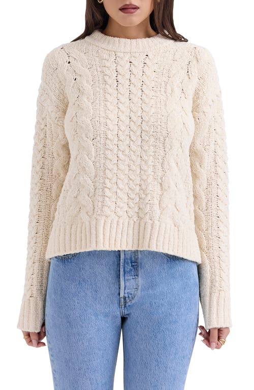 HOUSE OF CB HOUSE OF CB Jasper Chenille Cable Cotton Blend Sweater