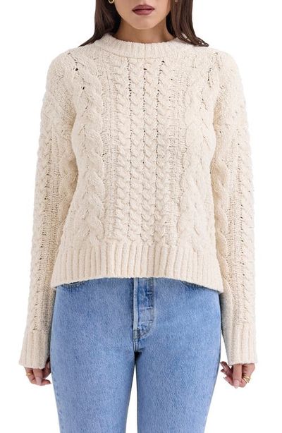 HOUSE OF CB HOUSE OF CB Jasper Chenille Cable Cotton Blend Sweater