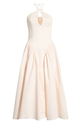 HOUSE OF CB HOUSE OF CB Lilli Keyhole Halter Fit & Flare Cocktail Dress