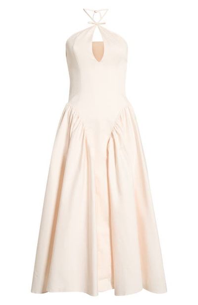 HOUSE OF CB HOUSE OF CB Lilli Keyhole Halter Fit & Flare Cocktail Dress