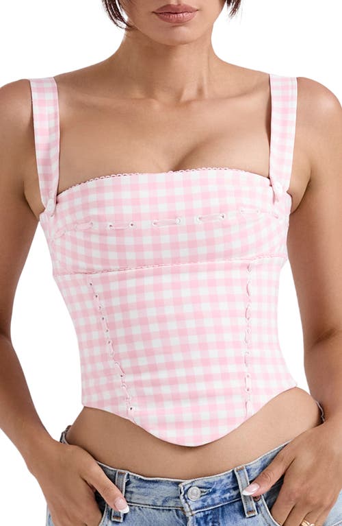HOUSE OF CB HOUSE OF CB Lottie Gingham Corset Top