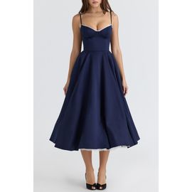 HOUSE OF CB - Melina Underwire Lace Midi Cocktail Dress in Mulberry at  Nordstrom