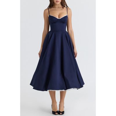 HOUSE OF CB HOUSE OF CB Mademoiselle Sleeveless Satin Tulle Midi Dress