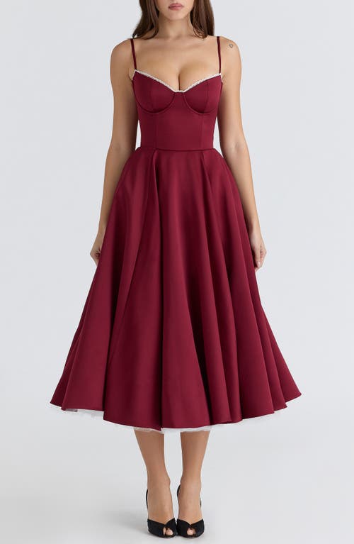HOUSE OF CB - Mademoiselle Sweetheart Neck Satin Cocktail Dress