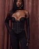 HOUSE OF CB HOUSE OF CB Mina Plunge Long Sleeve Structured Corset Top - 4