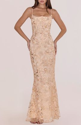 HOUSE OF CB - Floral Lace Trim Underwire Cocktail Dress in Vintage at  Nordstrom
