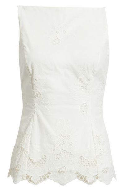 HOUSE OF CB HOUSE OF CB Nolia Broderie Anglaise Cotton Bow Back Top