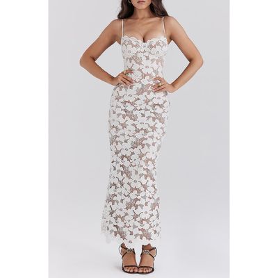 HOUSE OF CB HOUSE OF CB Pearl Floral Lace Gown