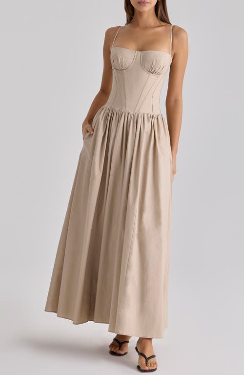 HOUSE OF CB HOUSE OF CB Rona Cotton Corset Maxi Dress
