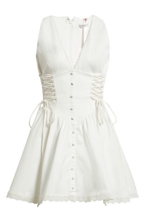 HOUSE OF CB HOUSE OF CB Rosalina Broderie Anglaise Lace-Up Minidress