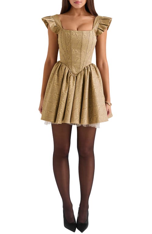 HOUSE OF CB HOUSE OF CB Saasha Bow Back Flare Minidress