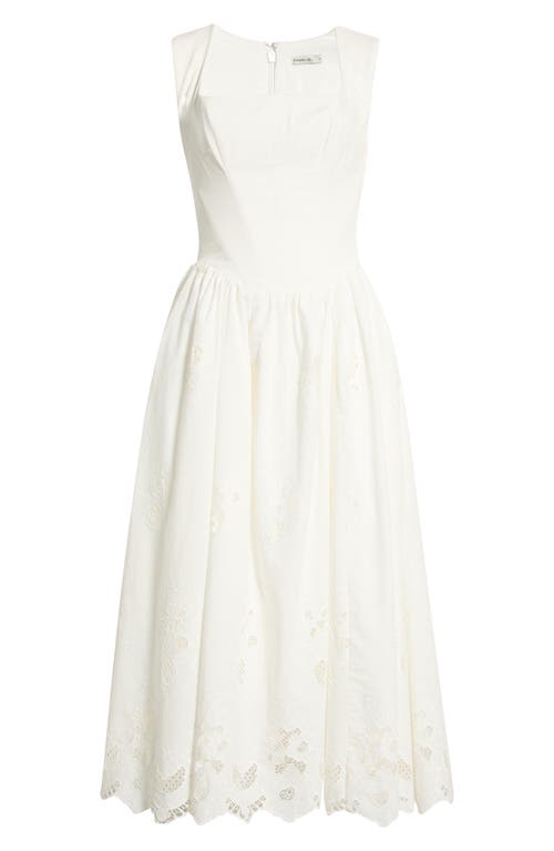 HOUSE OF CB HOUSE OF CB Safira Broderie Anglaise Detail Stretch Cotton Cocktail Dress