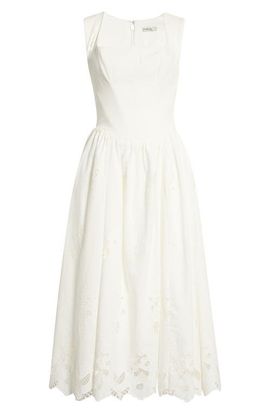 HOUSE OF CB HOUSE OF CB Safira Broderie Anglaise Detail Stretch Cotton Cocktail Dress