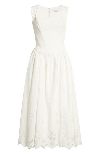 HOUSE OF CB HOUSE OF CB Safira Broderie Anglaise Detail Stretch Cotton Cocktail Dress
