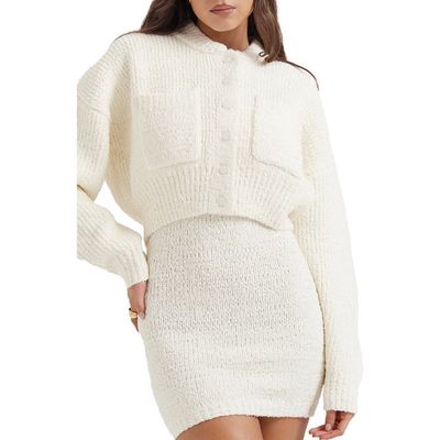 HOUSE OF CB HOUSE OF CB Salilah Chenille Bomber Cardigan