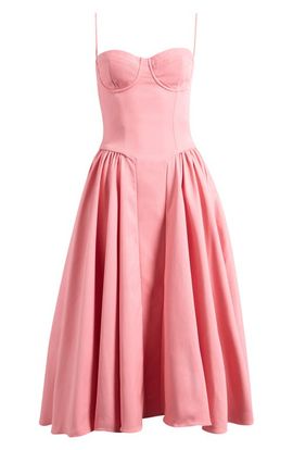 HOUSE OF CB HOUSE OF CB Samaria Corset Fit & Flare Midi Cocktail Dress