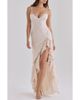 HOUSE OF CB HOUSE OF CB Santana Georgette Ruffle Gown - 1